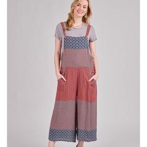 Windhorse Trading Jaipur Jumpsuit Boho Hippie Floral Overalls L